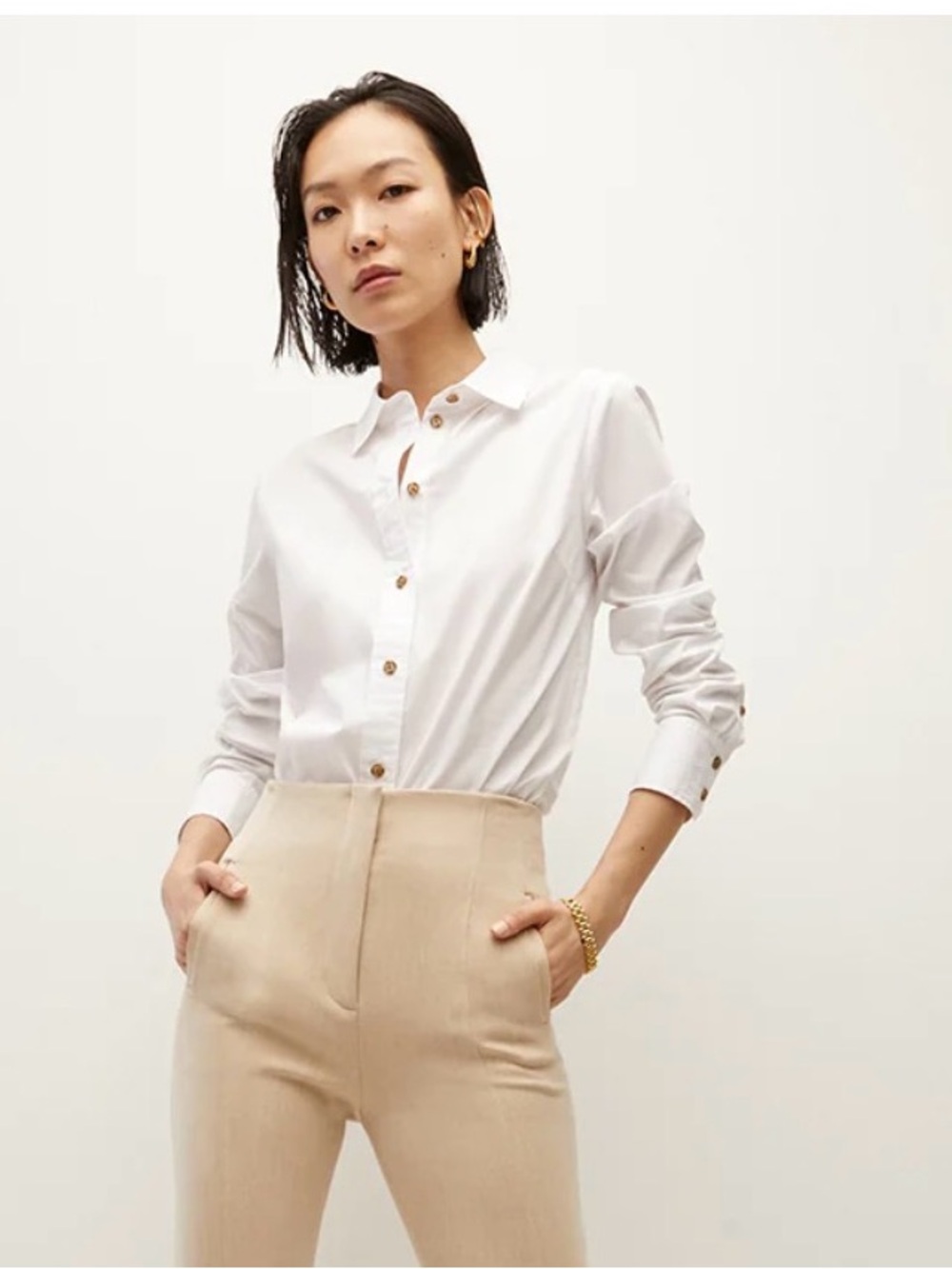 Veronica Beard Libby Button & Down Shirt